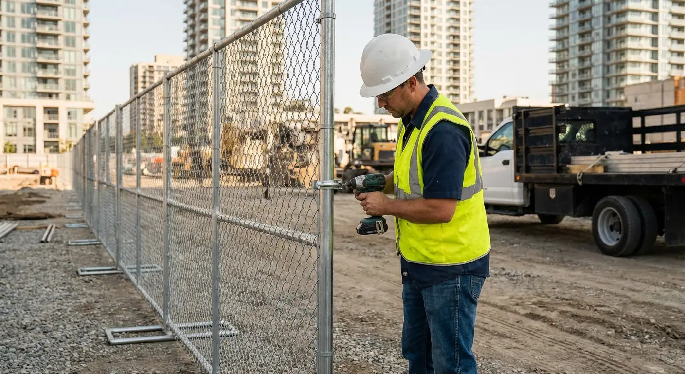Downtown Spring temporary fencing and site security