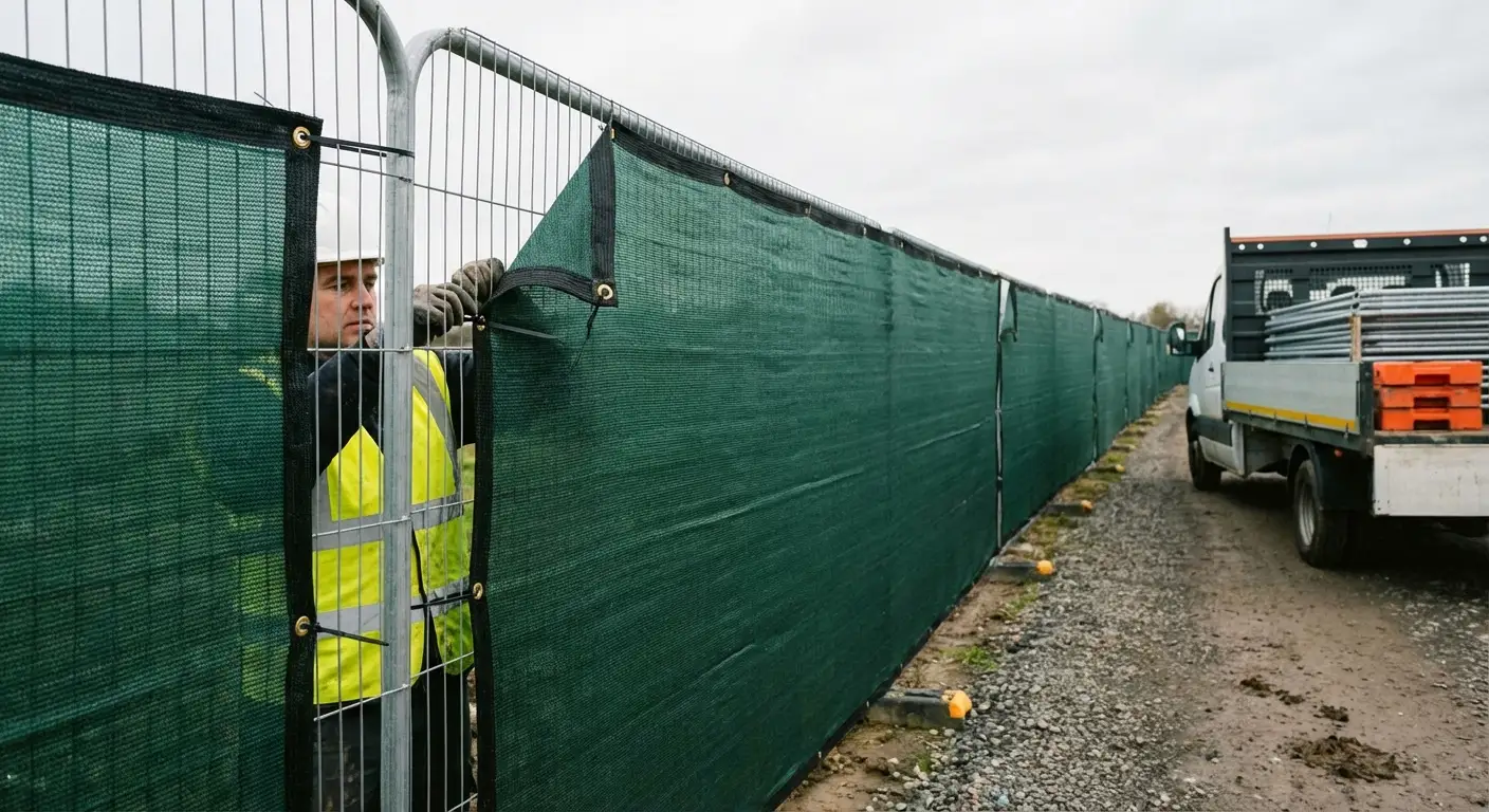 High security temporary fencing perimeter in Spring, TX