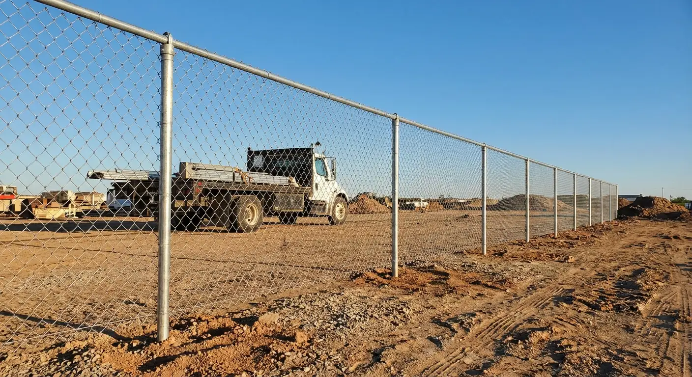 Wind-rated temporary fencing site in Spring, TX