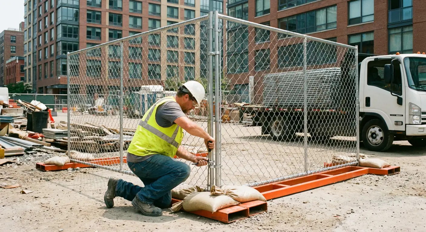 Temporary fence rental services in North Spring