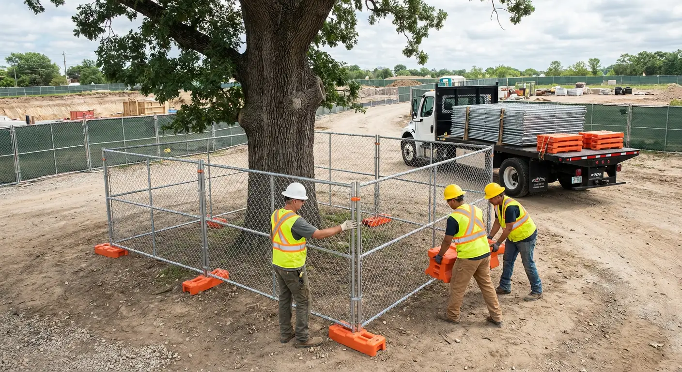 Temporary gate rental and secure perimeter fencing in Spring, TX