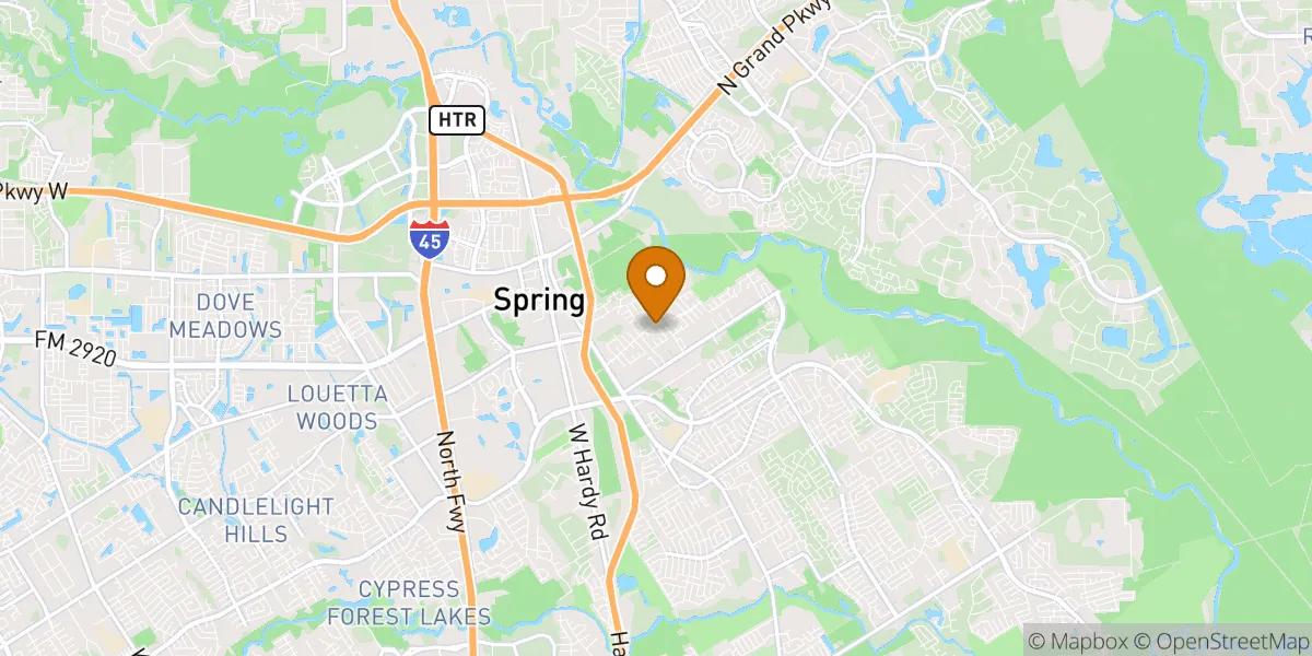 Lexington Woods neighborhood map in Spring, TX