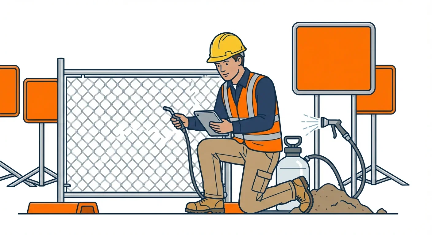 SWPPP Dust Compliance Warning Signs Infographic in Spring, TX