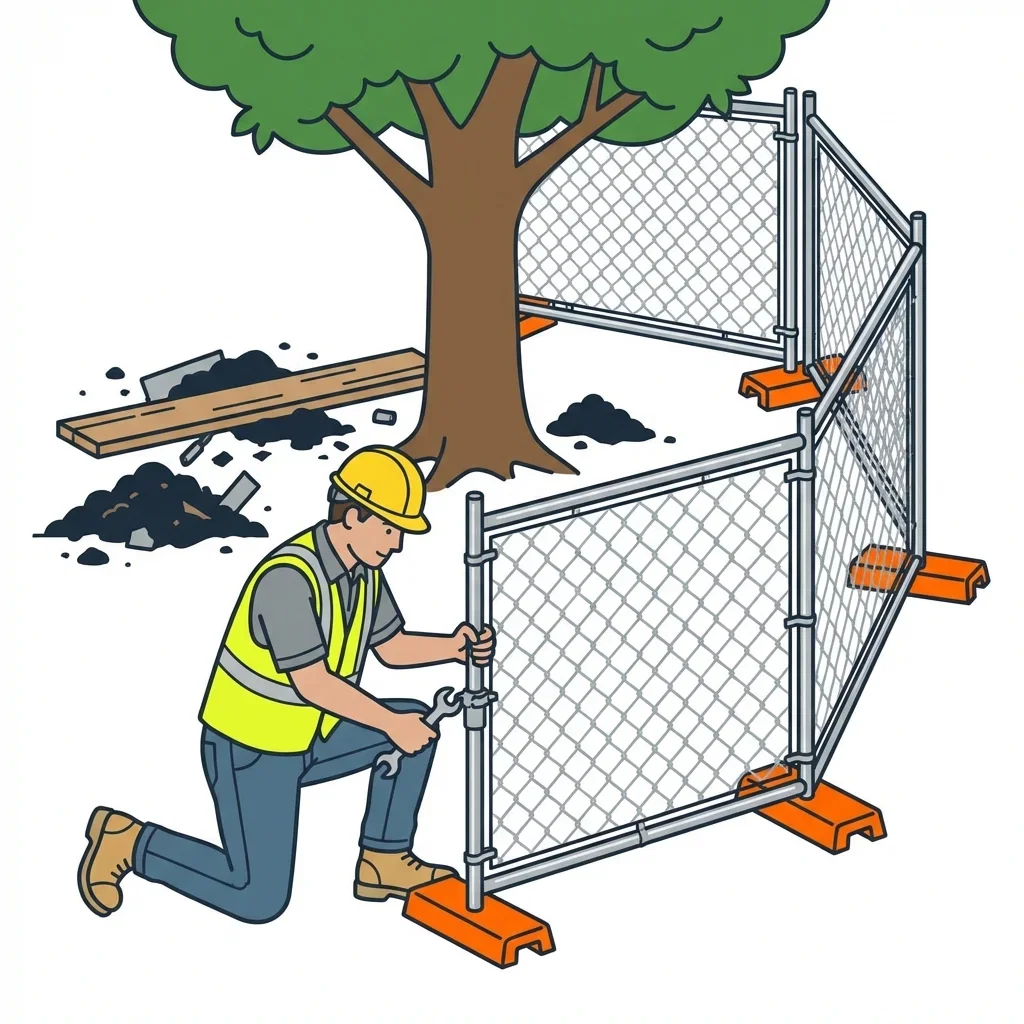 Infographic detailing common tree protection violations and prevention in Spring, TX